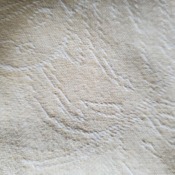 Vtg Tommy Bahama Men L Shirt Linen Hawaiian TikiCream Pocket Matched XtraButtons - Picture 4 of 10